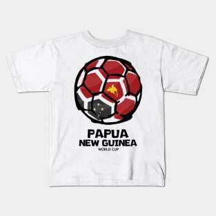 Papua New Guinea Football Country Flag Kids T-Shirt